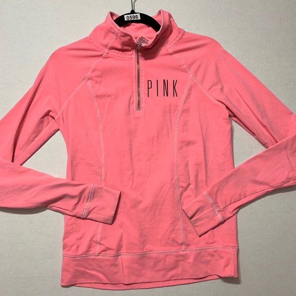 PINK Victoria's Secret Pink Half Zip Sweatshirt - Picture 2 of 6